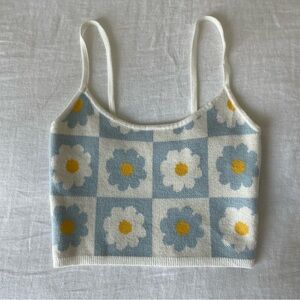 Pacsun la hearts knit flower tank